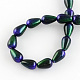 Teardrop Spray Painted Glass Beads Strands DGLA-R042-M2-3
