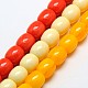 Imitation Amber Resin Drum Beads Strands for Buddhist Jewelry Making RESI-A009D-10mm-1