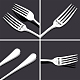 Word Pattern Stainless Steel Fork AJEW-WH0191-006-4