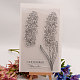 シリコンクリアスタンプ  カード作りの装飾DIYスクラップブッキング用  花柄  19.5x11.5x0.3cm DIY-A013-13-4