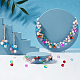 Perlas de vidrio craquelado transparentes pintadas con spray CCG-PH0003-11B-7