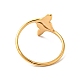 Ионное покрытие (ip) 201 кольцо из нержавеющей стали с двойным хвостом кита для женщин RJEW-G266-11G-2