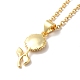 Halskette mit Anhänger „Blume des Lebens“ aus klarem Zirkonia und Diamant-Ohrstecker SJEW-M099-06G-3