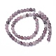 Perles de lépidolite naturelle / mica violet G-G770-04A-6mm-3