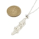 Изготовление ожерелья из латунного мешочка для самородка драгоценного камня NJEW-JN04368-4