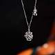 925 Sterling Silver Spider and Web Pendant Necklaces NG1088-1-2