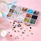 225g 15 styles de perles de pierres précieuses naturelles et synthétiques G-YW0001-03-5