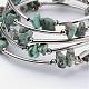 Natural African Turquoise(Jasper) Beaded Wrap Bracelets BJEW-JB02682-04-2