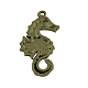 Sea Horse Tibetan Style Alloy Pendants TIBEP-R344-42AB-LF-2