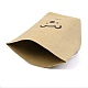 洗えるクラフト紙袋  ハンドルなし  多機能ホーム収納バッグ用  淡い茶色  20x15x1cm CARB-H029-01-5