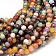 Natural Assorted Stone Round Bead Strands G-P075-31-8mm-1