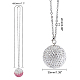 CHGCRAFT DIY Rhinestone Ball Beads Charm Necklace Making Kit DIY-CA0003-58-2