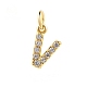 Подвески из латуни с фианитами и переходными кольцами FIND-PW0024-09V-1