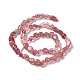 Chapelets de perles aux fraises en quartz naturel G-P497-01A-07-4