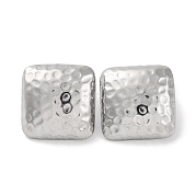 Квадратные серьги-гвоздики из нержавеющей стали 304 EJEW-D281-28S