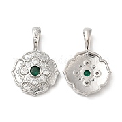 Латунные микро проложить кубического циркония подвески KK-M246-07P