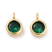 Латунные микро проложить кубического циркония подвески KK-C051-38G-03