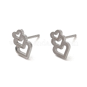 Серьги-гвоздики из нержавеющей стали 304 EJEW-P244-10P