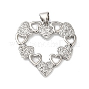 Подвески из латуни и прозрачного циркония с покрытием стойки KK-S372-27P