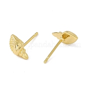 Латунные серьги-гвоздики в форме раковины для женщин KK-A172-37G