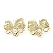 Серьги латунные гвоздики EJEW-K276-06B-G