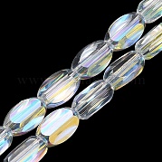 Гальванизируйте прозрачные стеклянные бусины EGLA-H112-01AB-01