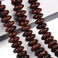 Natur Mahagoni Obsidian Perlen Stränge, Rondell, 11.5~12x5~5.5 mm, Bohrung: 0.6~1 mm, ca. 59~60 Stk. / Strang, 12.99~13.58'' (33~34.5 cm)