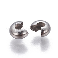 Крышки для обжимных бусин из нержавеющей стали 304 X-STAS-P239-34P-01