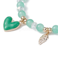 Стеклянные круглые из бисера браслеты простирания BJEW-JB09909-04