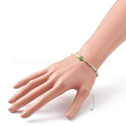 Nylon regolabile bracciali intrecciati cavo di perline&nbsp;BJEW-JB05792-04