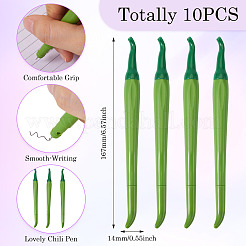 10 шт. пластиковая гелевая ручка в форме перца&nbsp;AJEW-TA0002-42A