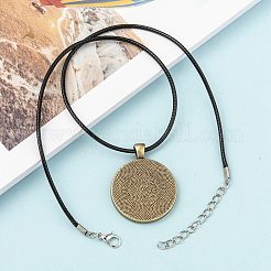 Воском ожерелье шнура материалы с фурнитурами железа&nbsp;LS-NJEW-R229-2.0mm