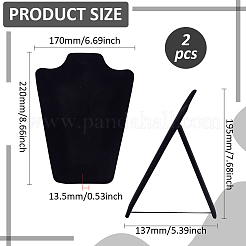 Бархатные с бумажными витринами для ожерелья NDIS-WH0016-08