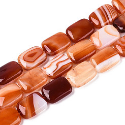 Chapelets de perles d'agate naturelle&nbsp;G-N356-03A-16