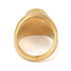 Овальные стеклянные кольца из нержавеющей стали 304 RJEW-D083-14G-02