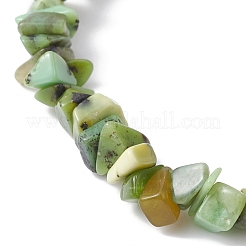 Женские эластичные браслеты из натурального хризопразового бисера BJEW-JB09995