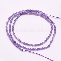 Natürlichen Amethyst Perlen Stränge&nbsp;G-G663-17-4mm-01