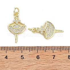 Messing micro pave klare zirkonia anhänger&nbsp;KK-B177-06G