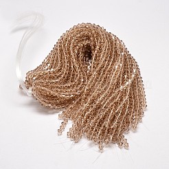 Nachzuahmen österreichischen Kristall Doppelkegel Glasperlen Stränge&nbsp;LS-GLAA-F029-6x6mm-12