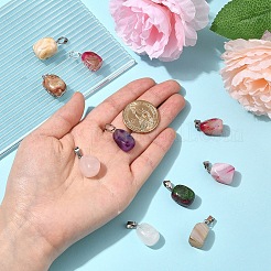 10шт подвески из натуральных и синтетических смешанных драгоценных камней&nbsp;G-YW0002-25