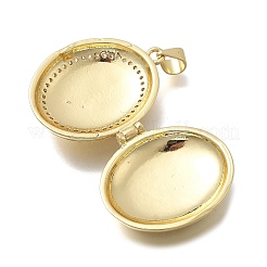 Латунные подвески с микропаве из прозрачного кубического циркония KK-D431-031B-G