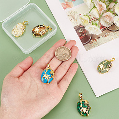 5шт 5 стиля подвески из натуральных и синтетических смешанных драгоценных камней&nbsp;G-PH0036-01