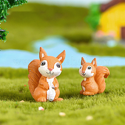 30 шт. ПВХ пластиковые миниатюрные украшения в виде белки&nbsp;DJEW-SP0001-27