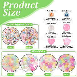 Светящиеся прозрачные акриловые бусины&nbsp;LACR-TA0001-02