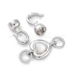 Латунная и черная губная раковина и застежки из эпоксидной смолы KK-P291-22P