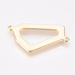 真鍮製リンクコネクター  ニッケルフリー  18KGP本金メッキ  16.5x30x1mm  穴：1.2mm&nbsp;LS-KK-K230-34G-NF