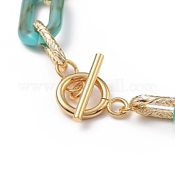 Браслеты-цепочки из акрила и алюминия&nbsp;BJEW-SZ0001-002