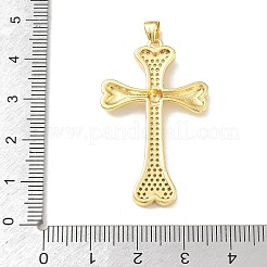 Pendentifs en laiton de Pâques sertis de micro-pavés de zircone cubique transparente&nbsp;KK-A303-09J-G
