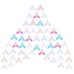 90 шт. 9 цвета прозрачные стеклянные подвески с распылительной росписью&nbsp;GLAA-PH0001-26