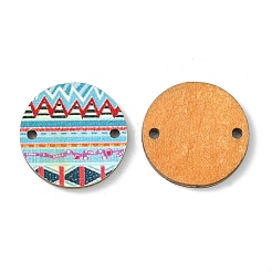 Соединители из липы с принтом в богемном стиле&nbsp;WOOD-X0004-23